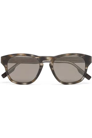 Ermenegildo Zegna Tortoiseshell round-frame sunglasses