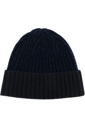 N.PEAL Contrast cashmere beanie