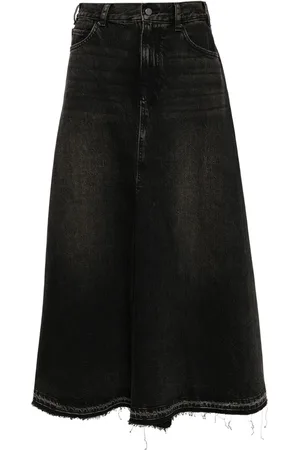 JNBY Distressed maxi denim skirt