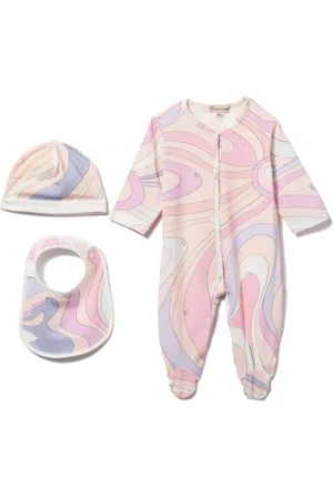 PUCCI Junior Marmo-print babygrow set
