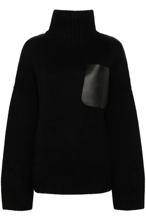 J.W.Anderson High-neck leather-pocket sweater