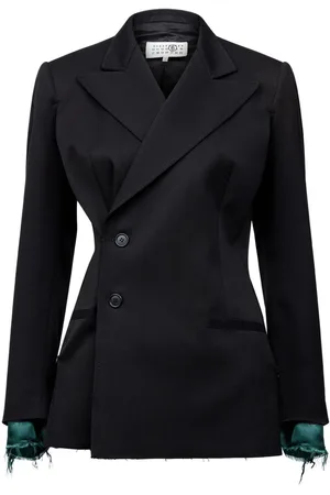 Maison Margiela Logo-patch twill blazer