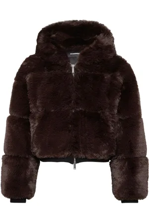 Dsquared2 Faux-fur cropped hooded jacket