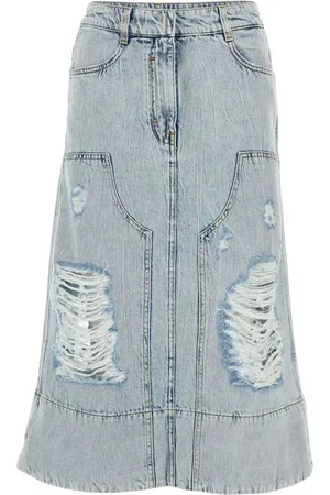Givenchy Ripped detailing denim skirt