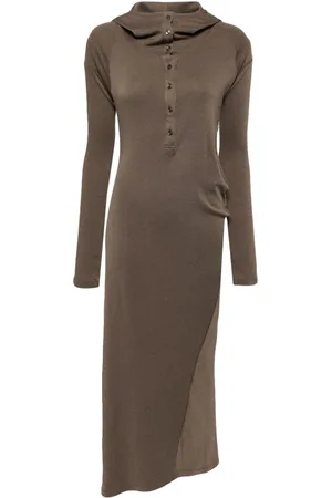 Low Classic Button-up hoodie dress