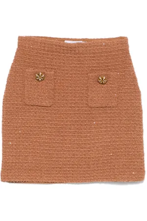 Self-Portrait Textured knit mini skirt