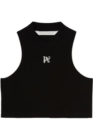 Palm Angels PA monogram cropped tank top