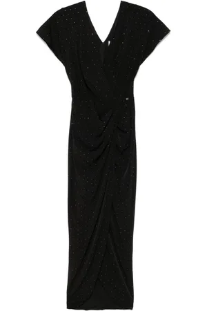 NISSA Crystal-embellished midi dress