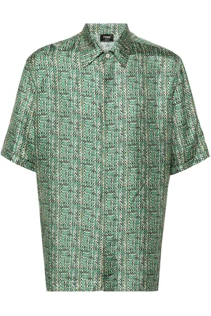 Fendi Abstract-print silk shirt