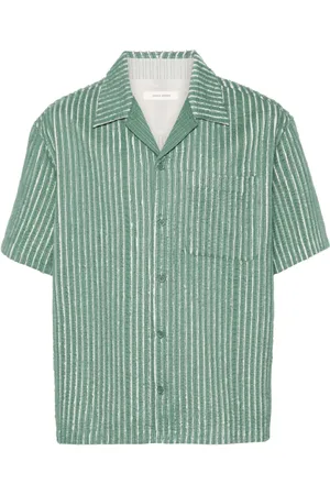 CRAIG GREEN Hand-frayed striped shirt