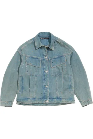 Bimba y Lola Rhinestone-embellished denim jacket