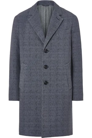 Circolo Check-pattern single-breasted coat