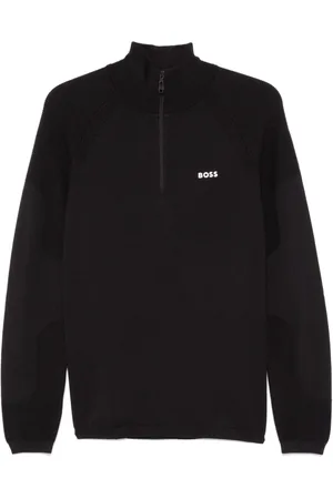 HUGO BOSS Rubberised-logo sweater