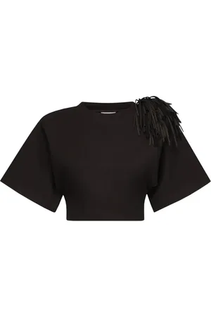 AREA Fringed brooch T-shirt
