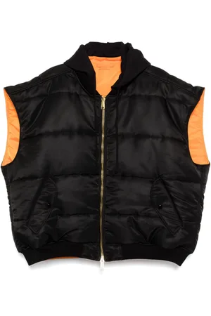 Vetements Hooded logo bomber vest
