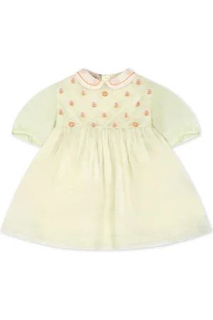 Gucci Floral-embroidery silk organza dress