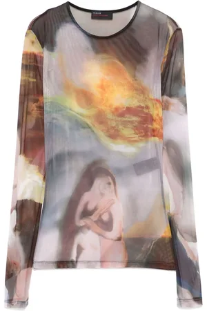 MUGLER X Ambera Wellmann mesh top