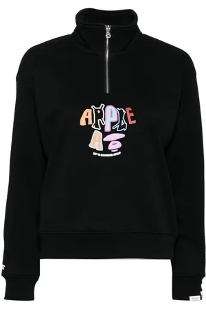 A Bathing Ape Logo-print half-zip sweatshirt