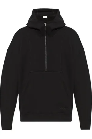 Saint Laurent Logo-embroidered half-zip hoodie