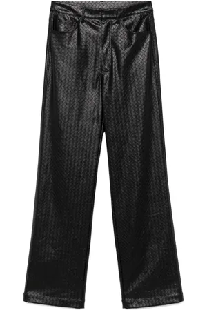 ROTATE Braided straight-leg trousers