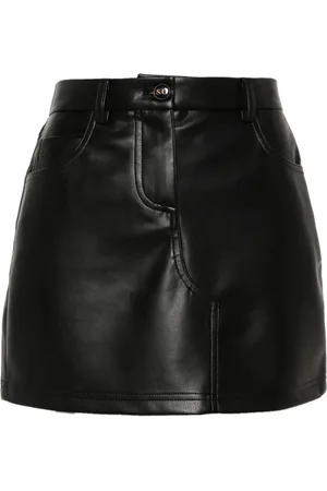 SEMICOUTURE Faux-leather mini skirt