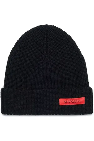 MAX&Co. Kids Logo-patch knitted beanie
