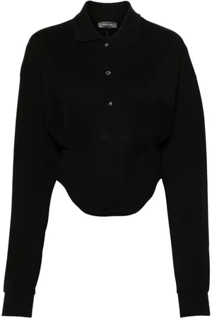 MUGLER Corseted polo shirt