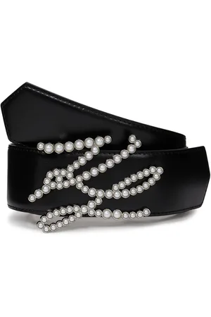 Karl Lagerfeld Autograph faux-pearl-buckle belt