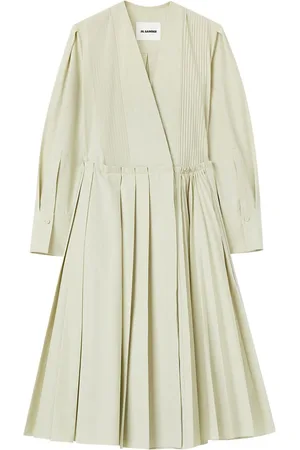 Jil Sander Pleat-detailing cotton dress