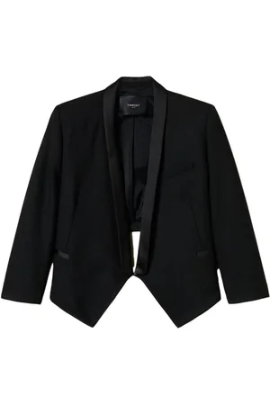 Twin-Set Open front cropped blazer