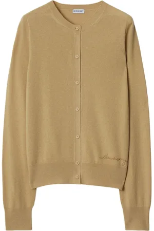 Burberry Logo-embroidered cashmere cardigan