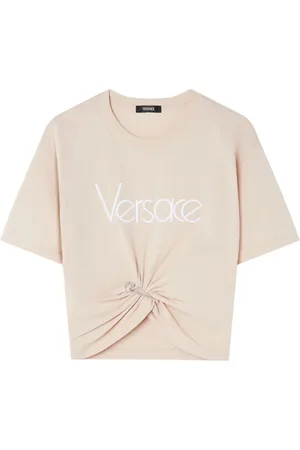 VERSACE Safety Pin cropped T-shirt