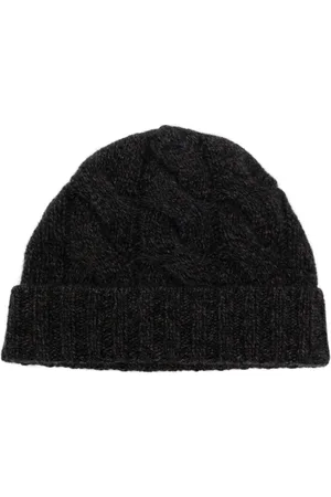 N.PEAL Chunky cable beanie hat