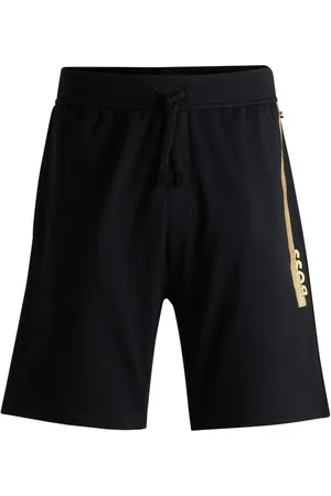 HUGO BOSS Logo-print cotton track shorts