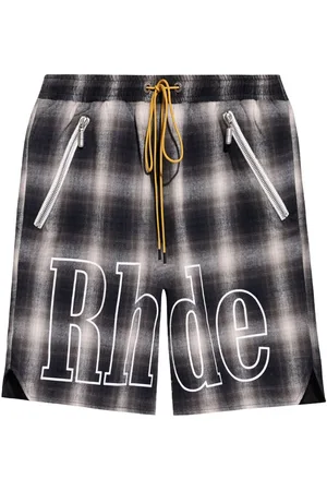 Rhude Check-print track shorts
