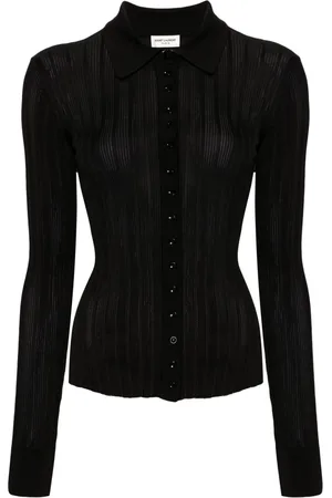 Saint Laurent Ribbed-knit cardigan