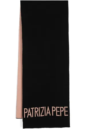 Patrizia Pepe Logo-jacquard knitted scarf