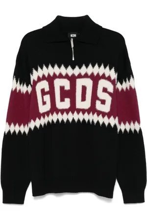 GCDS Logo-intarsia sweater