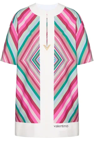 VALENTINO GARAVANI V-plaque geometric-print minidress