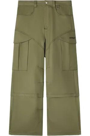 OFF-WHITE Embroidered cargo straight trousers
