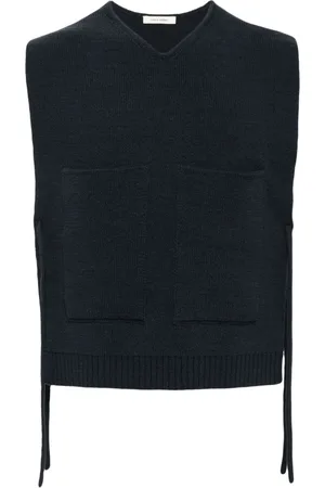 CRAIG GREEN Ribbed-trim V-neck knitted vest