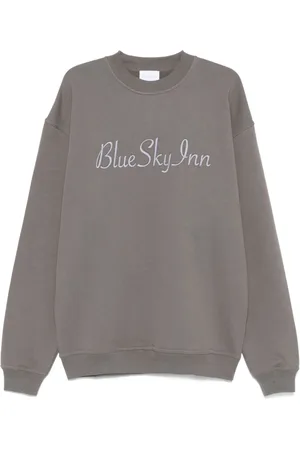 BLUE SKY INN Embroidered-logo crew-neck sweatshirt