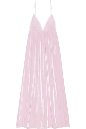Ganni Metallic-effect maxi dress