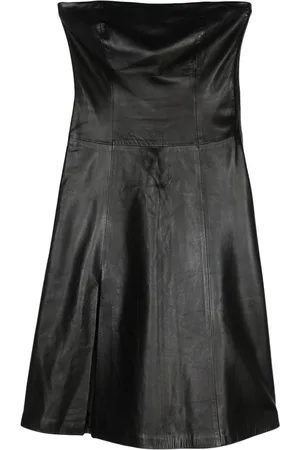 VERSACE 2000s leather dress