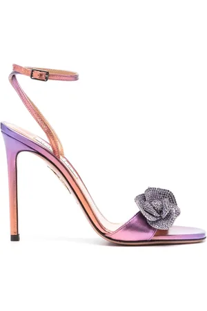 Aquazzura 105mm Crystal Orchid sandals