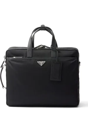 Prada Re-Nylon Saffiano-leather laptop bag