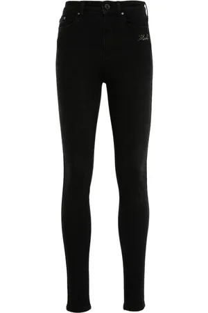 Karl Lagerfeld Crystal-logo skinny jeans