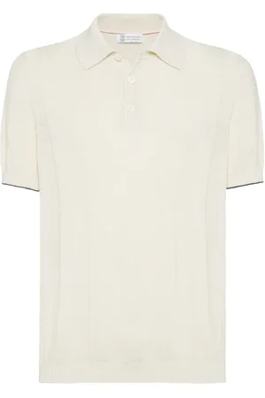 Brunello Cucinelli Ribbed-knit polo shirt