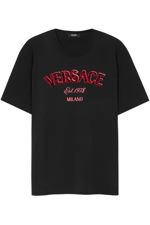 VERSACE Wild Stamp embroidered T-Shirt