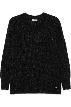 HERNO Metallic-threading knitted sweater